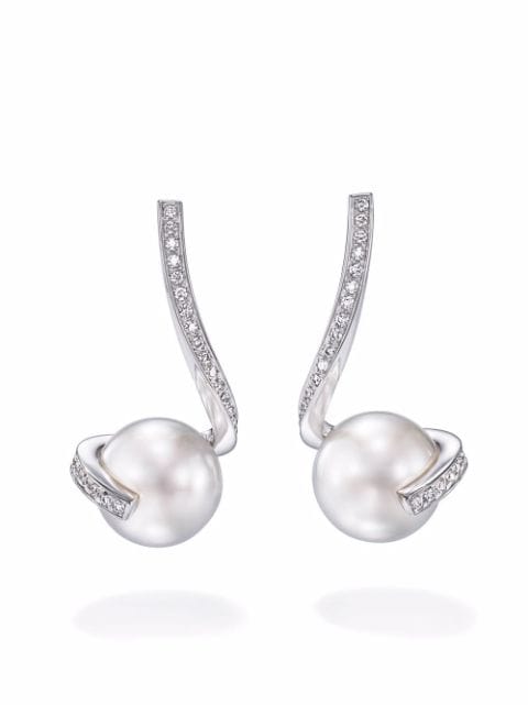 TASAKI platinum Aurora South Sea pearl earrings