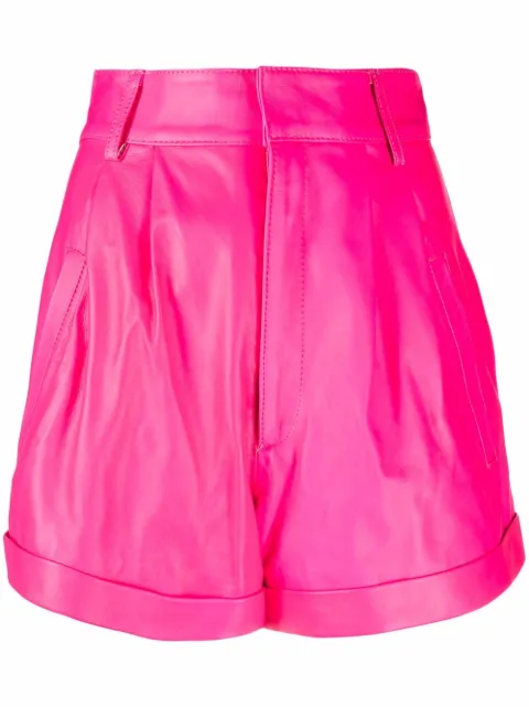 Manokhi Flared Leather Shorts - Farfetch