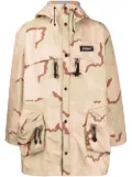 Undercover logo-patch graphic-print jacket - Brown