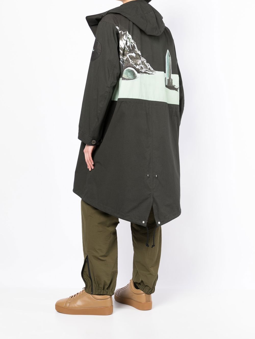 Undercover Parka met print - Groen