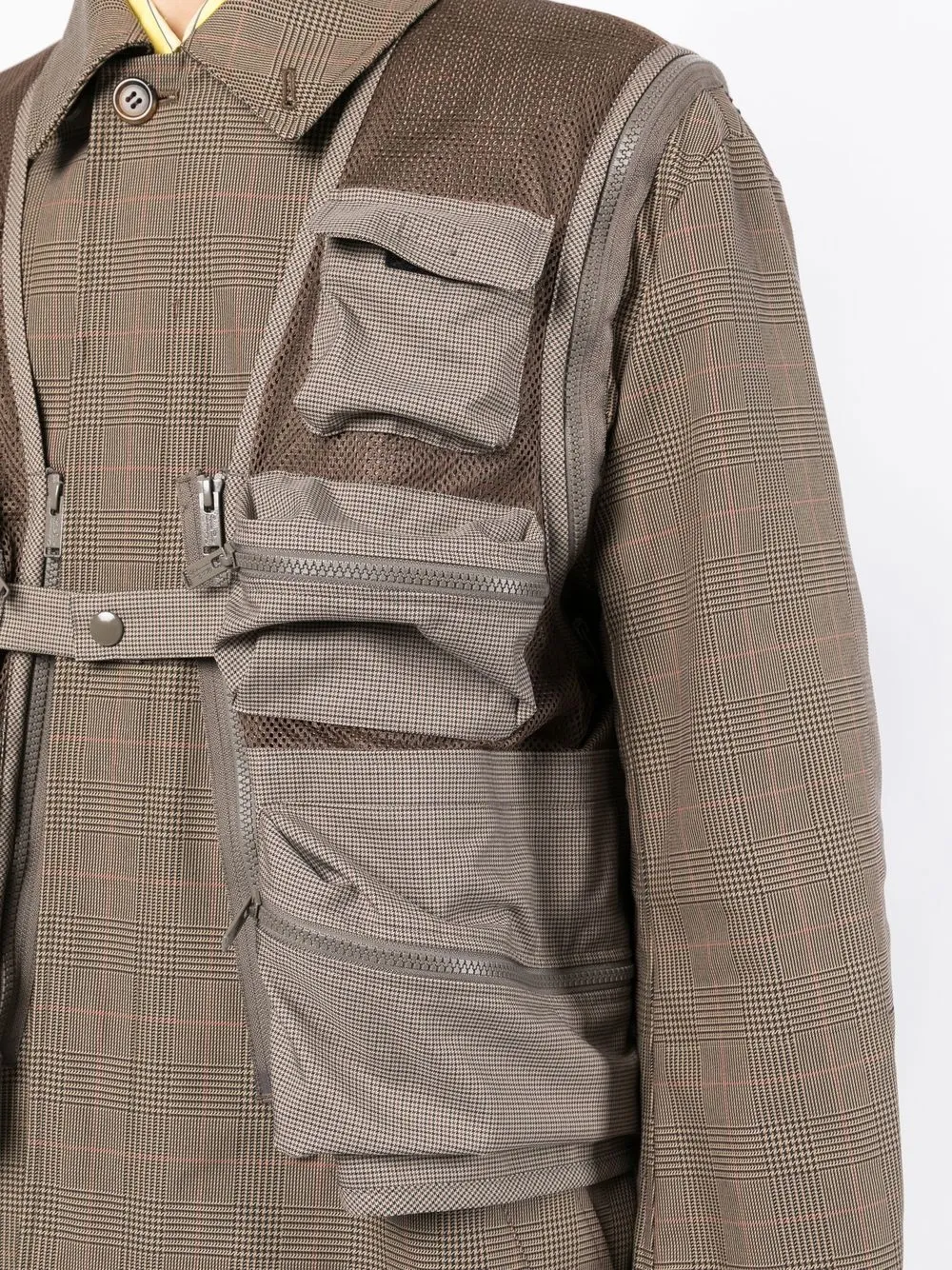Undercover check-pattern patch-pocket coat | Image 5