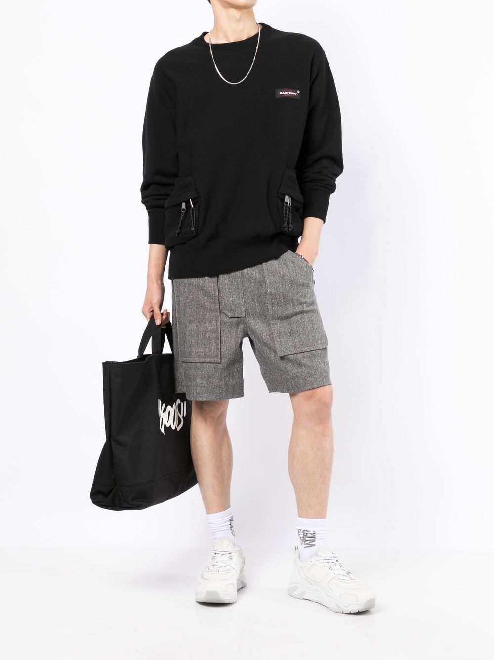 Shop Undercover X Eastpak Patch Pocket Sweatshirt In Black