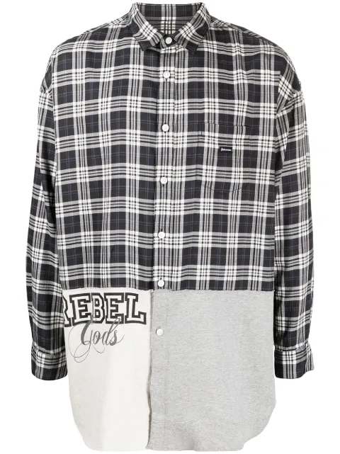 Undercoverism camisa con motivo de cuadros