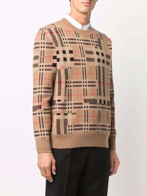 burberry check jumper