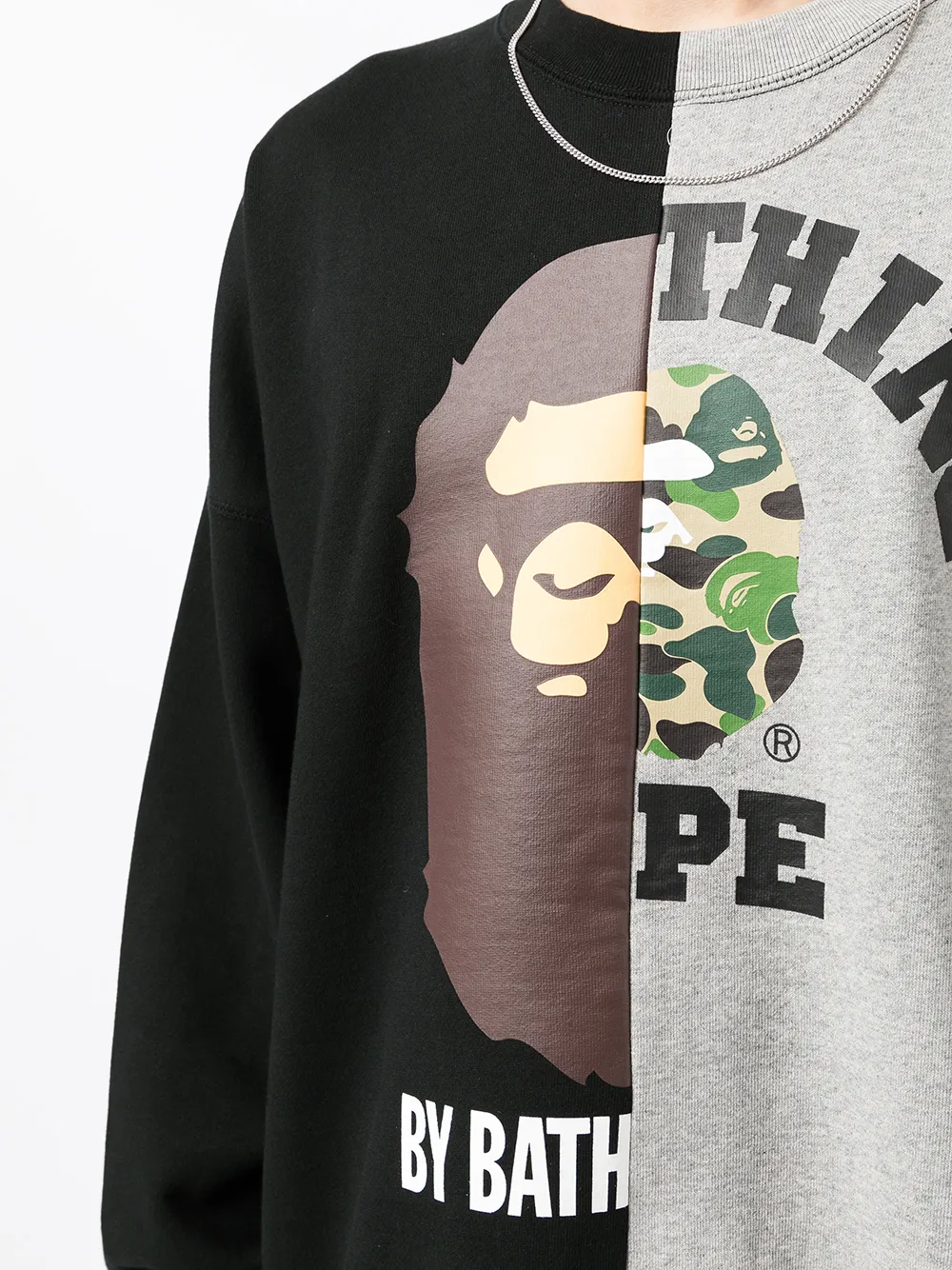 фото A bathing ape® толстовка в технике пэчворк с логотипом