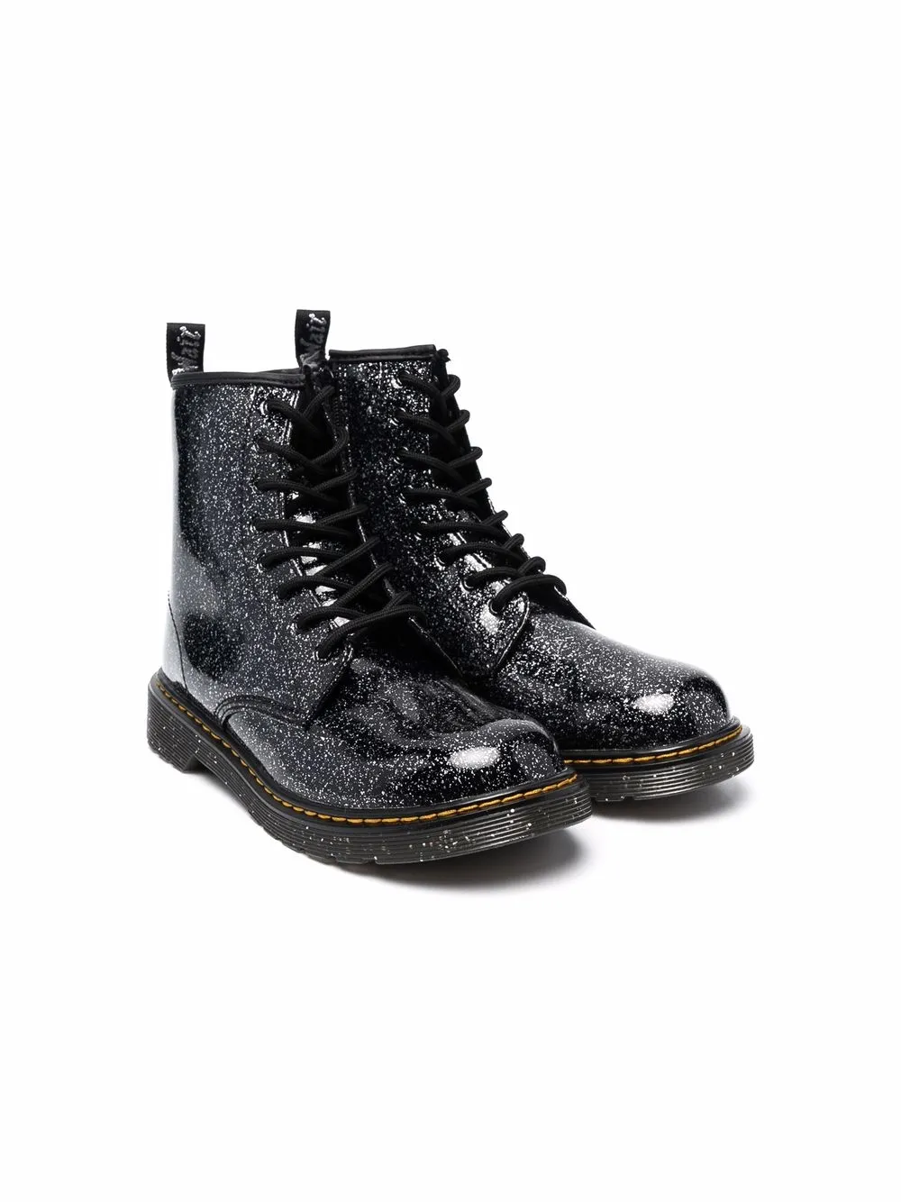 

Dr. Martens Kids botines con efecto de glitter - Negro