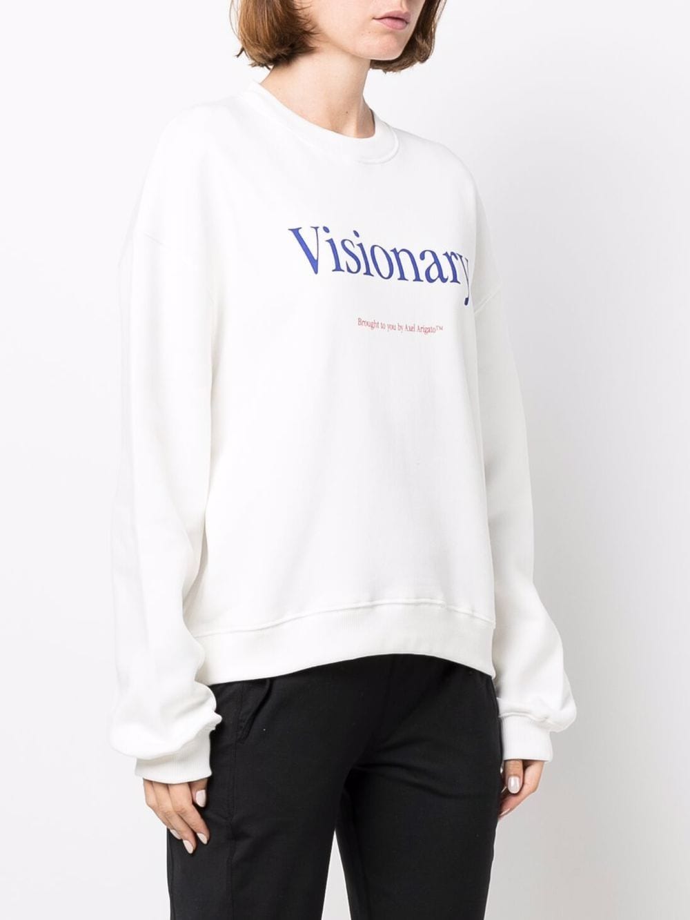 Shop Axel Arigato Visionary-print Organic Cotton Sweatshirt In Neutrals
