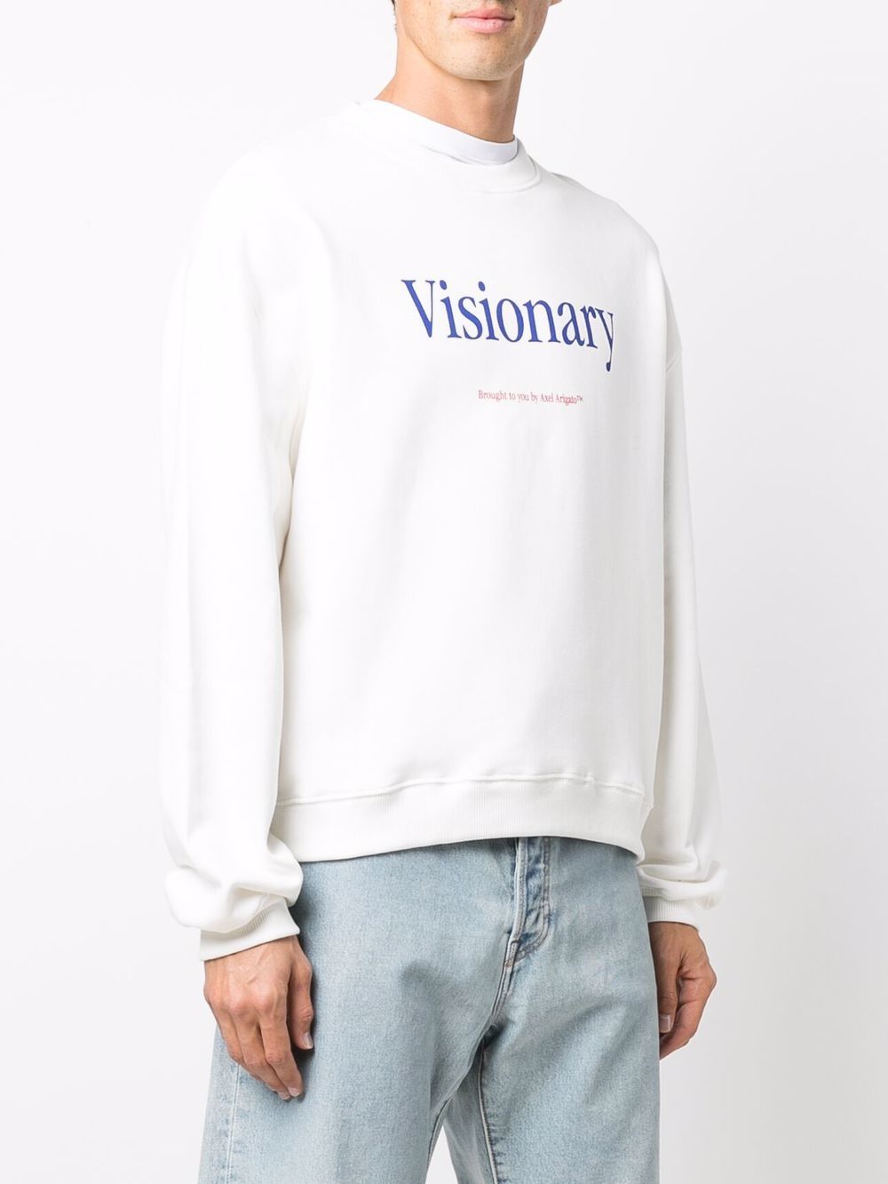 Shop Axel Arigato Visionary-print Cotton Sweatshirt In Neutrals