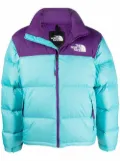 The North Face colour-block panelled puffer jacket - Blue