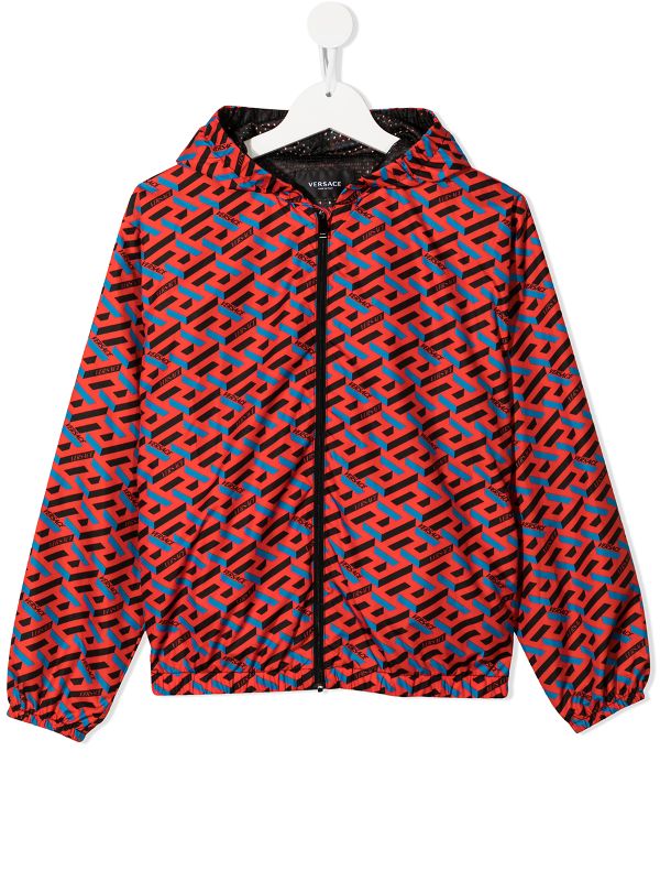 red versace bomber jacket