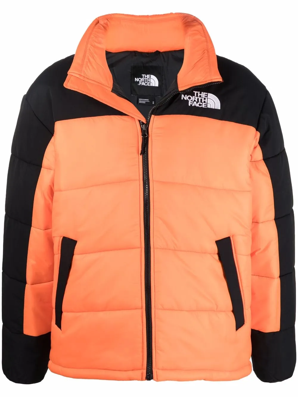 фото The north face пуховик в стиле колор-блок