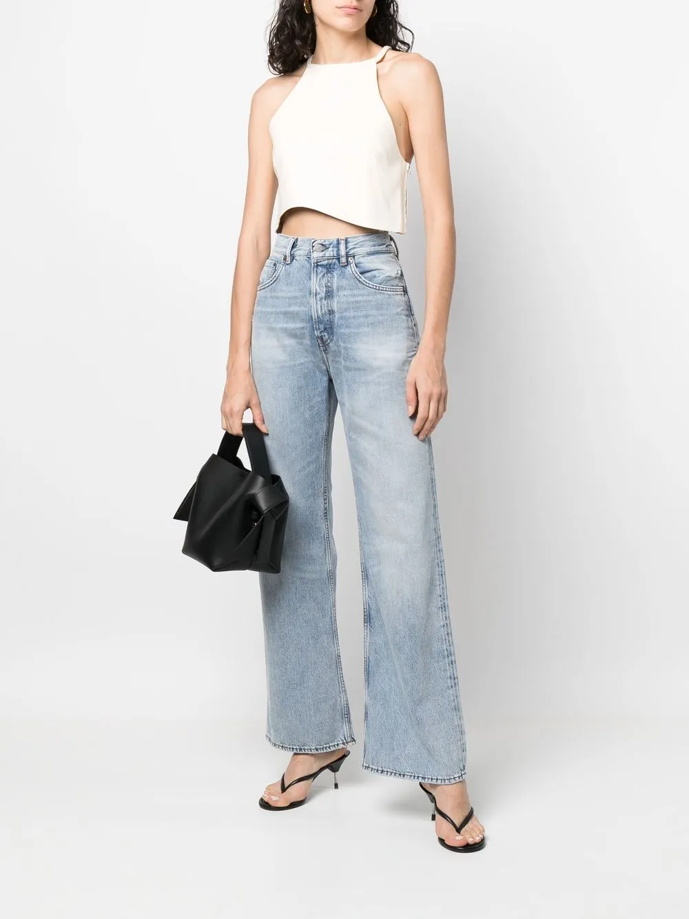 Image 2 of Acne Studios asymmetric curved sleeveless top