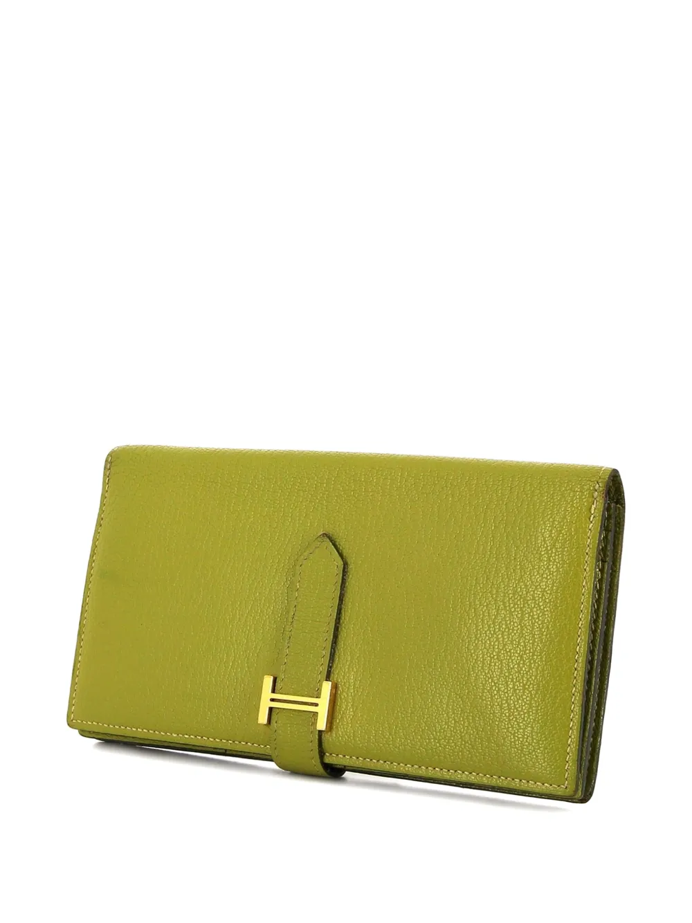  Hermès Pre Owned 2005 Béarn Portemonnaie   Grün 