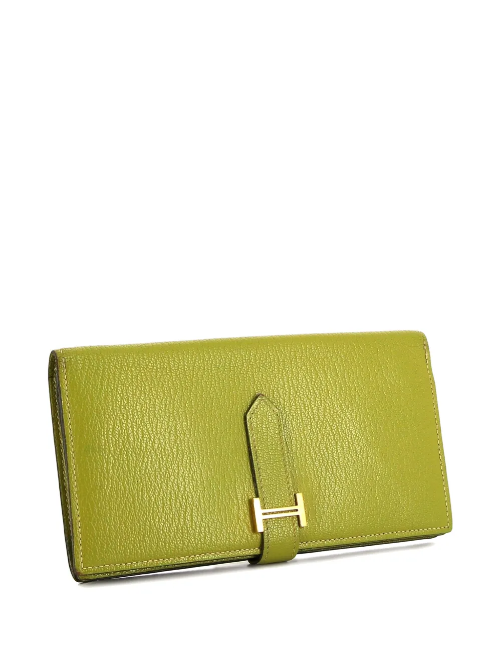  Hermès Pre Owned 2005 Béarn Portemonnaie   Grün 