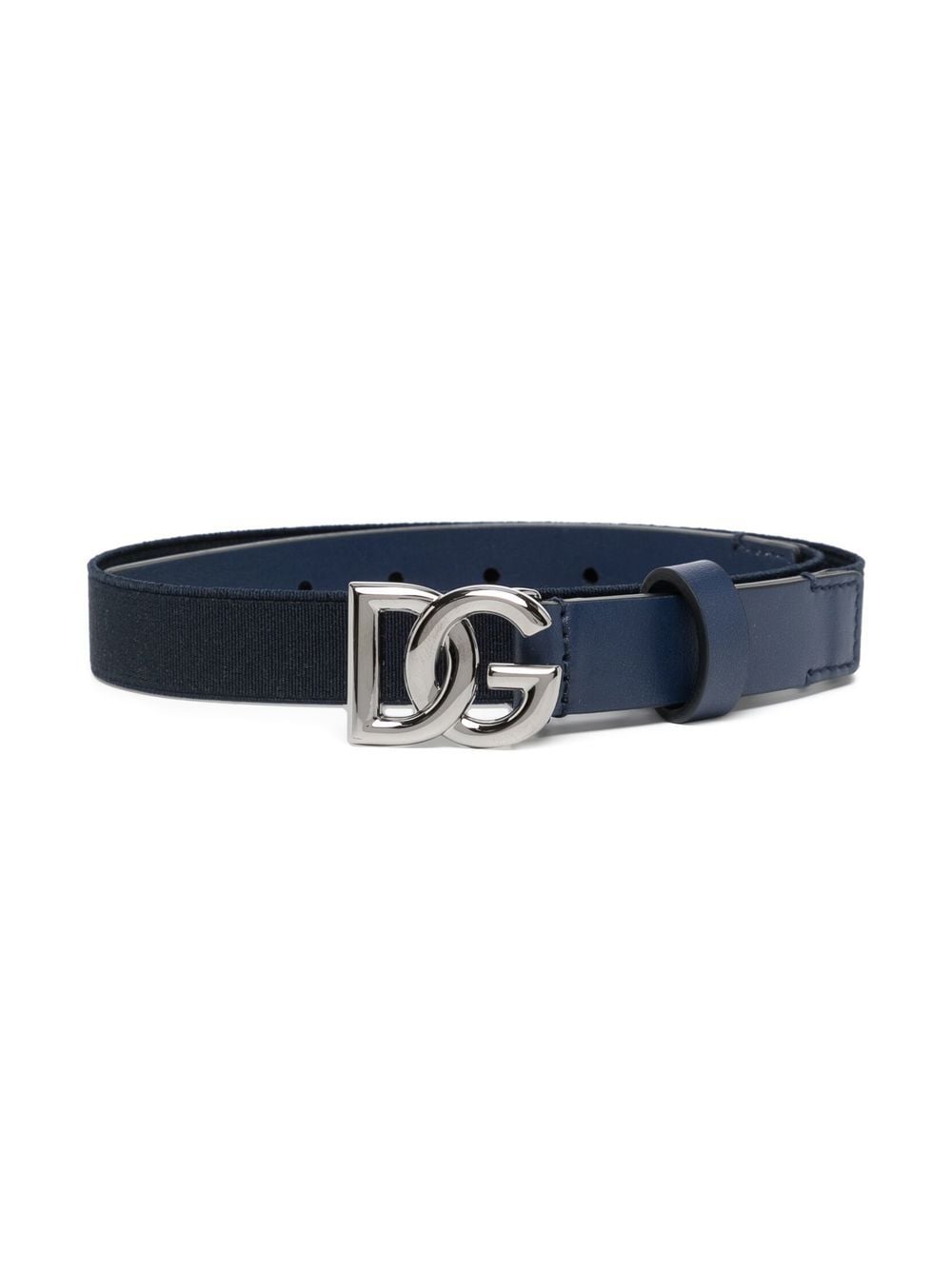 Dolce & Gabbana Kids' Logo-buckle Belt In Blue