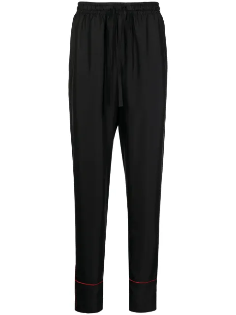 dolce & gabbana bustier straight-leg silk trousers