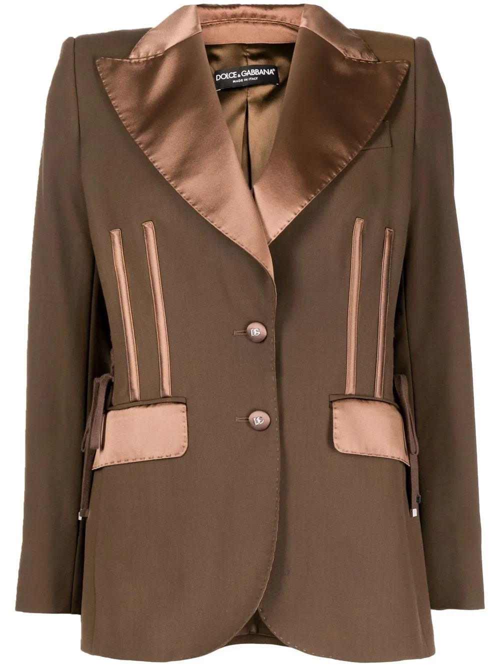 

Dolce & Gabbana peak-lapel single-breasted jacket - Brown