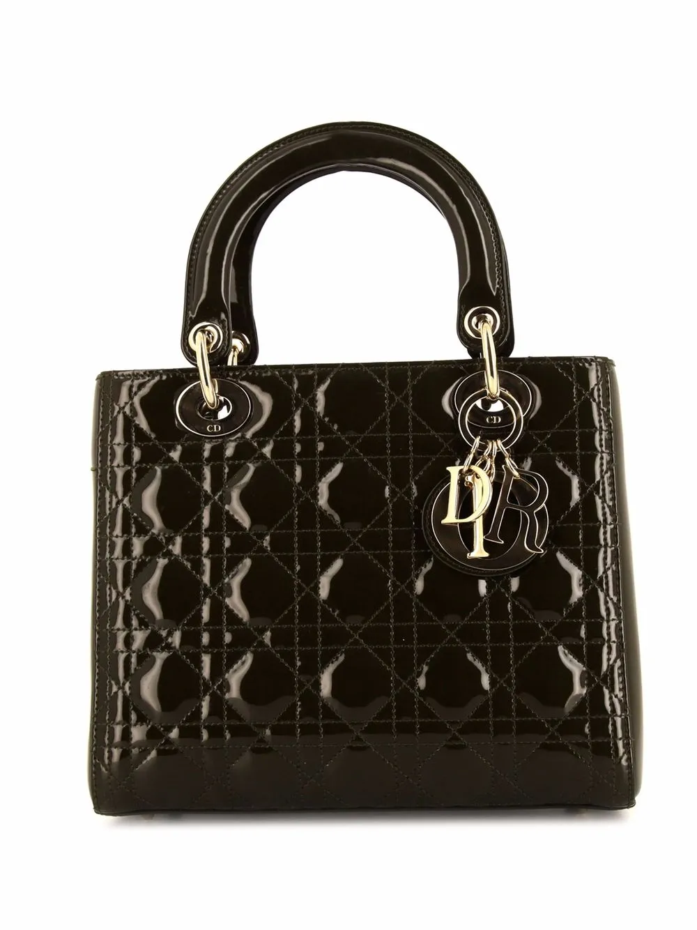 фото Christian dior сумка lady dior pre-owned среднего размера