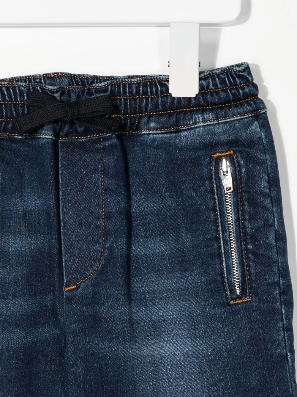 Dolce & Gabbana Drawstring-waist Denim Shorts In Blue