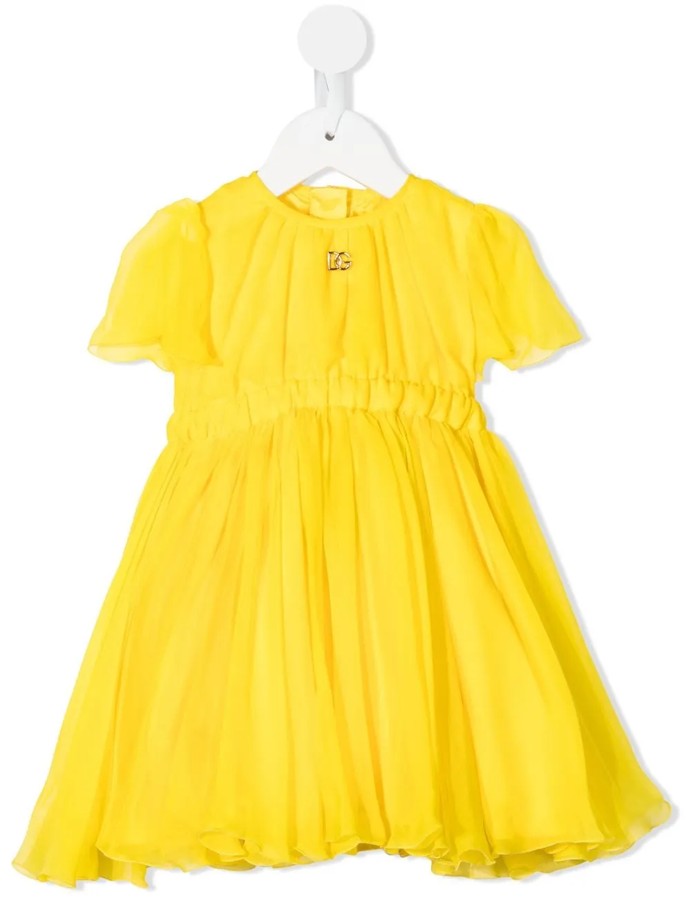 

Dolce & Gabbana Kids vestido con letras del logo - Amarillo