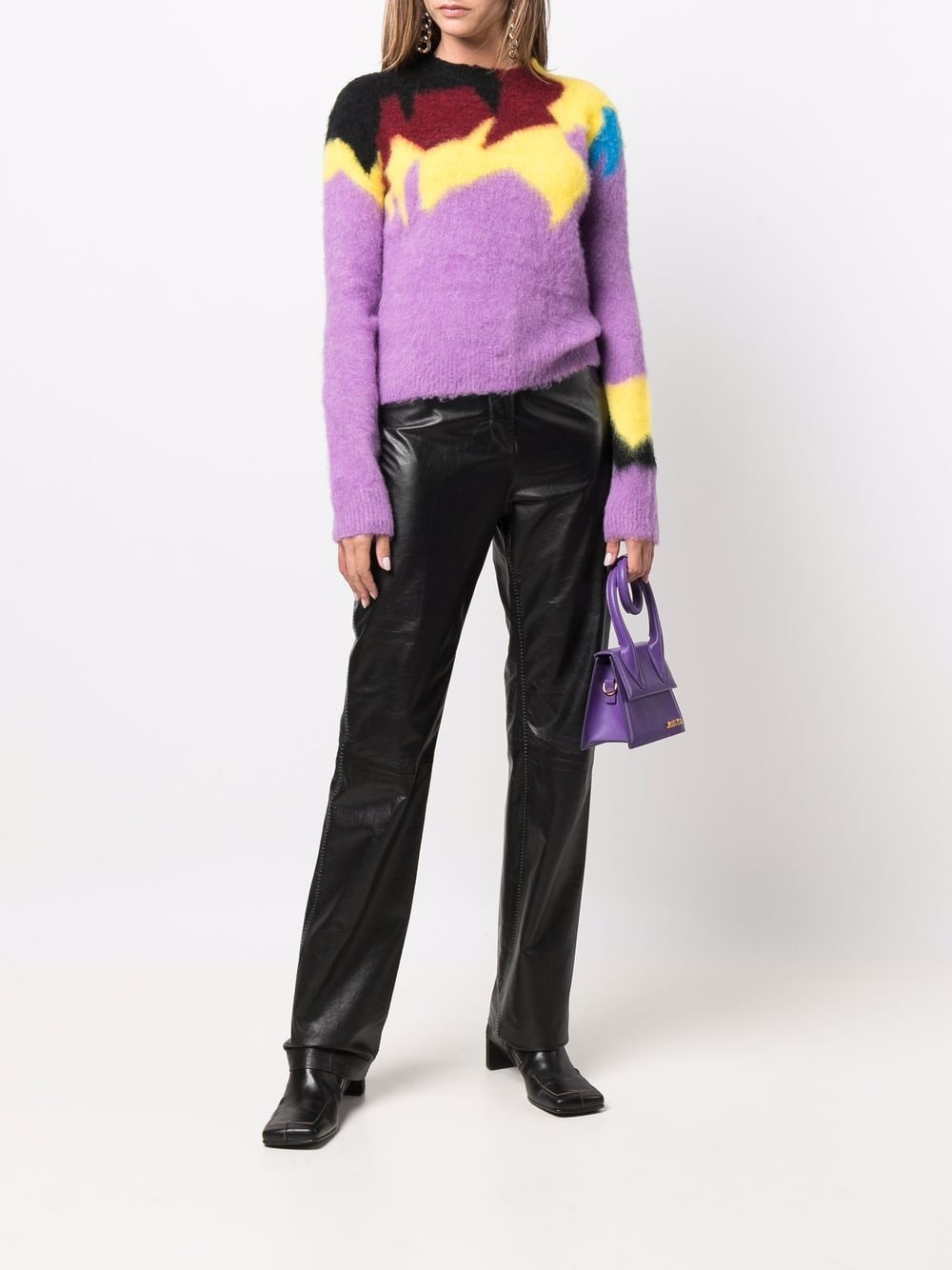 фото Loewe свитер вязки интарсия с круглым вырезом