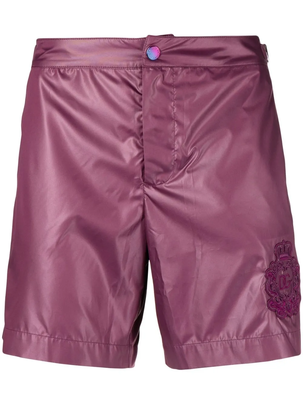 

Dolce & Gabbana shorts de playa con logo bordado - Morado