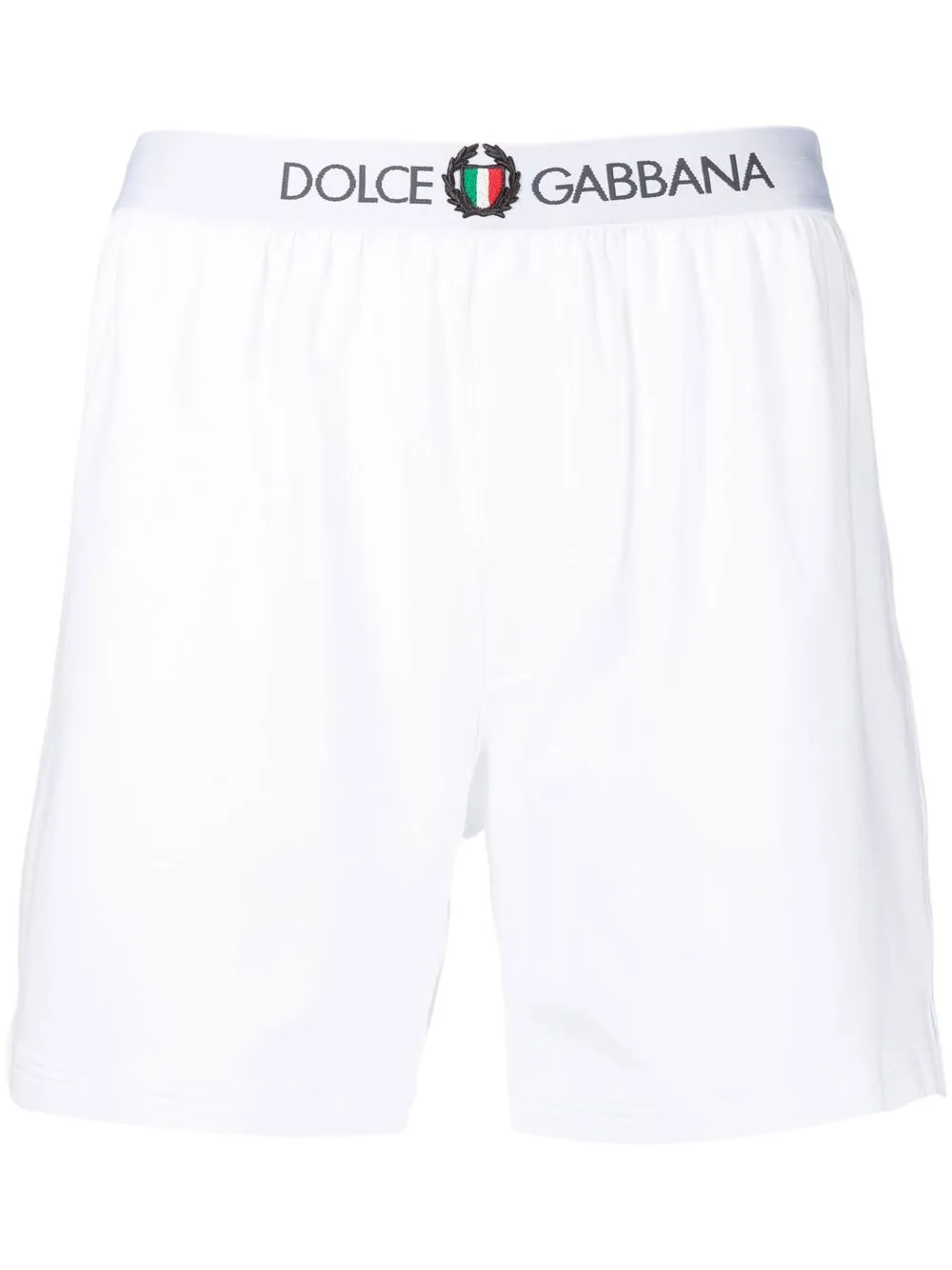 

Dolce & Gabbana coat-of-arms logo-trim boxer shorts - White