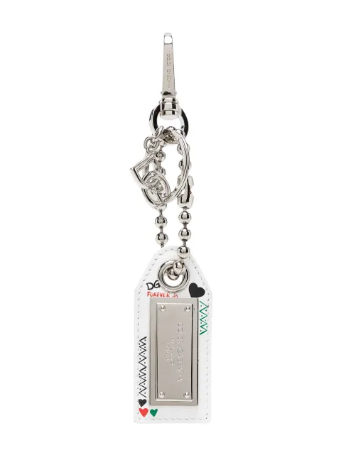 Dolce & Gabbana logo heart-print keyring