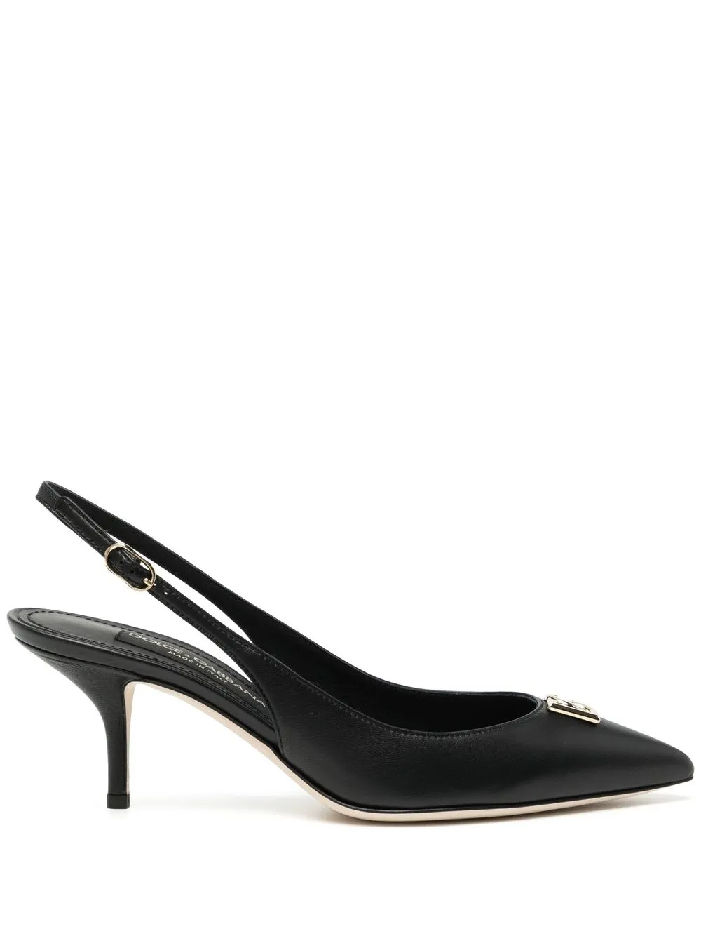 

Dolce & Gabbana logo-plaque detail pumps - Black