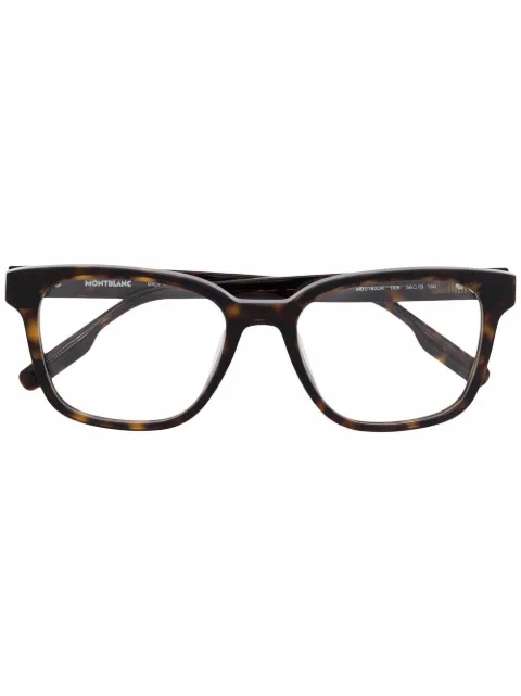 Montblanc - tortoiseshell square glasses