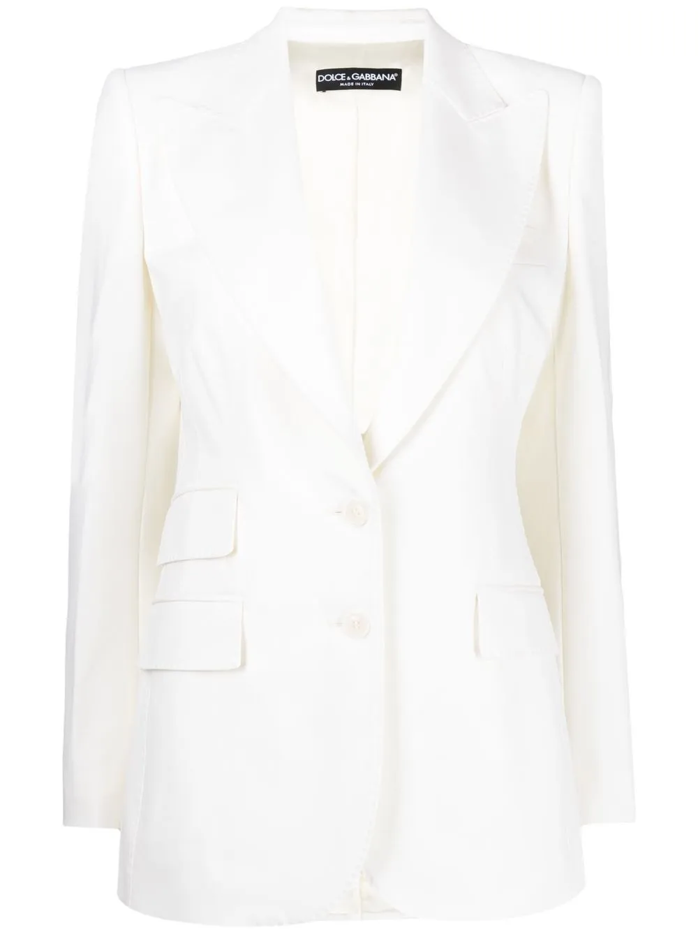 Shop Dolce & Gabbana Turlington Single-breasted Blazer In Weiss