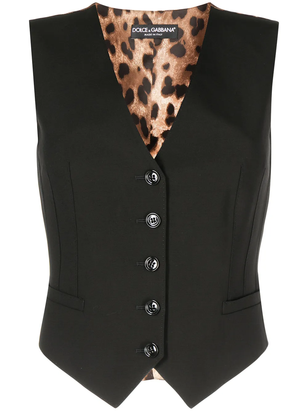 

Dolce & Gabbana chaleco con estampado de leopardo - Marrón