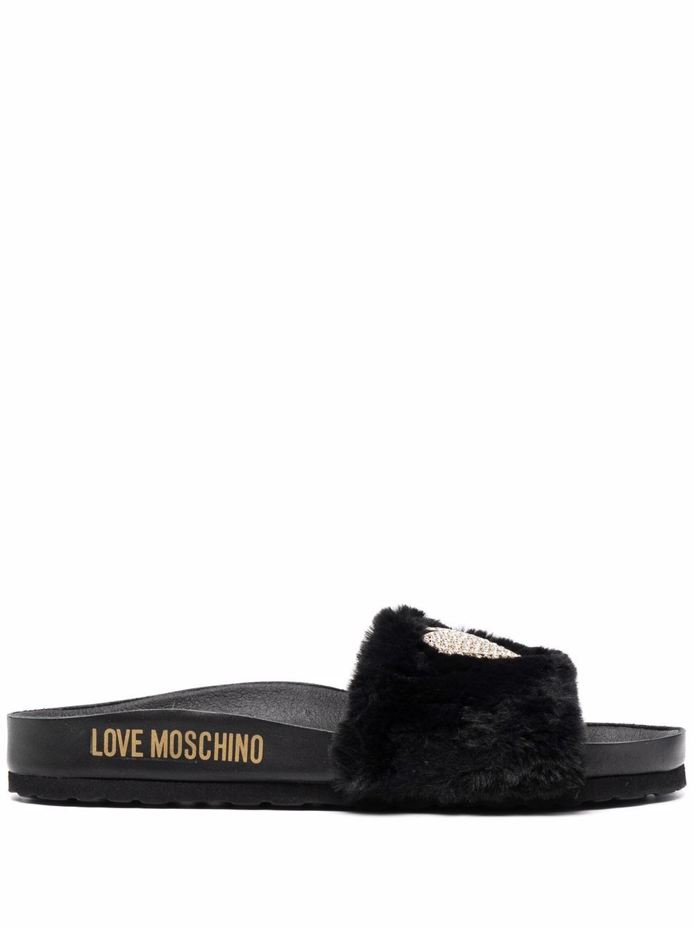 

Love Moschino sandalias con motivo de corazón - Negro