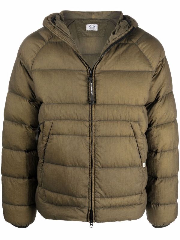 cp company green puffer jacket