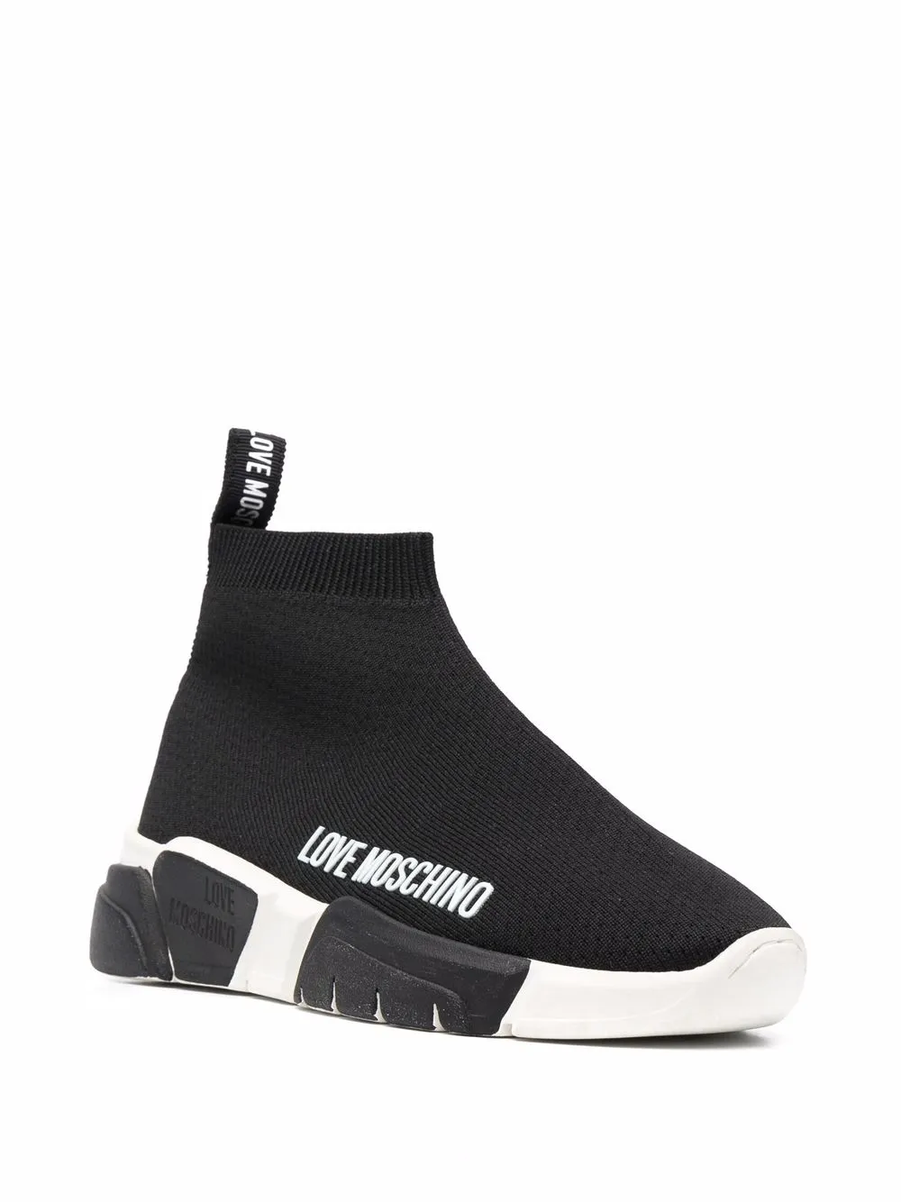 Love Moschino Sneakers met logo - Zwart