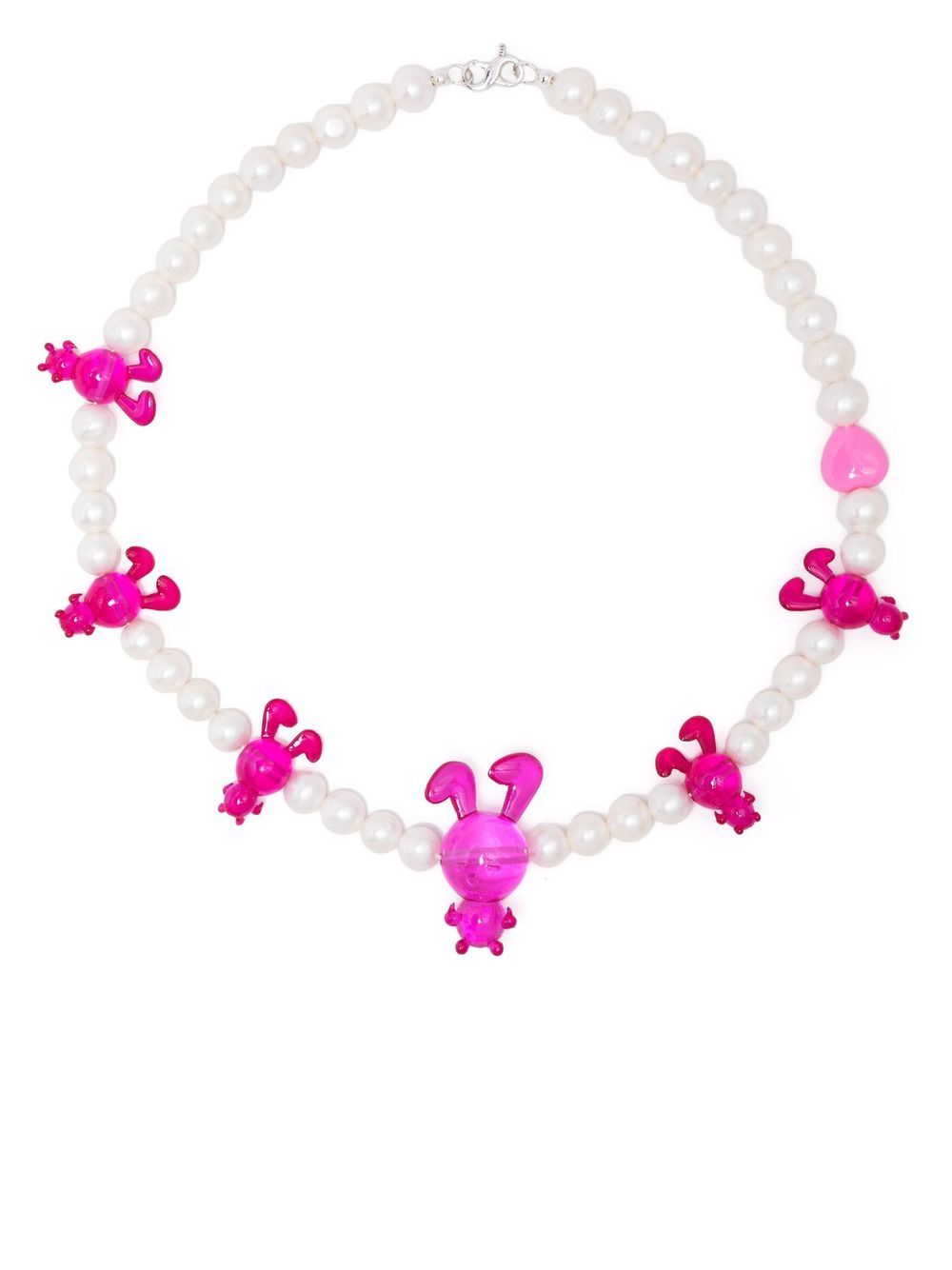 

Natasha Zinko bunny-detail necklace - Pink