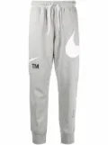 Nike Swoosh drawstring cotton track pants - Grey