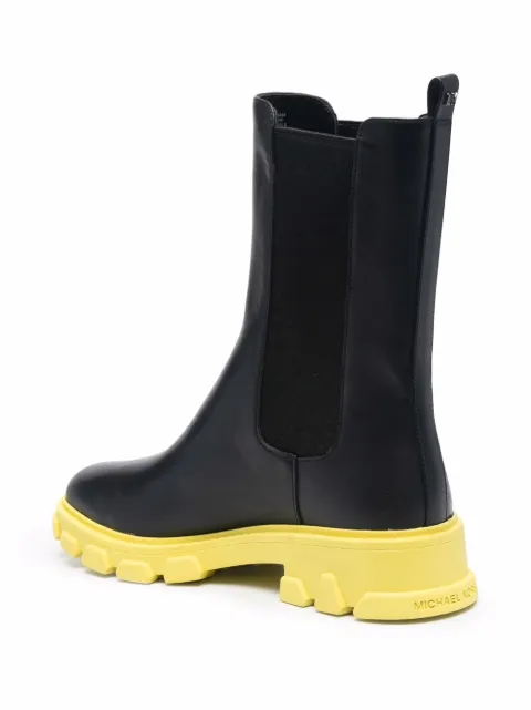 ridley leather and logo boot