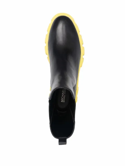 ridley leather and logo boot