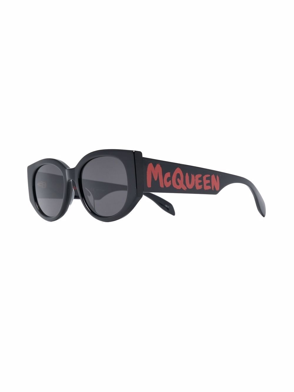 Alexander McQueen Eyewear Zonnebril met logo - Zwart