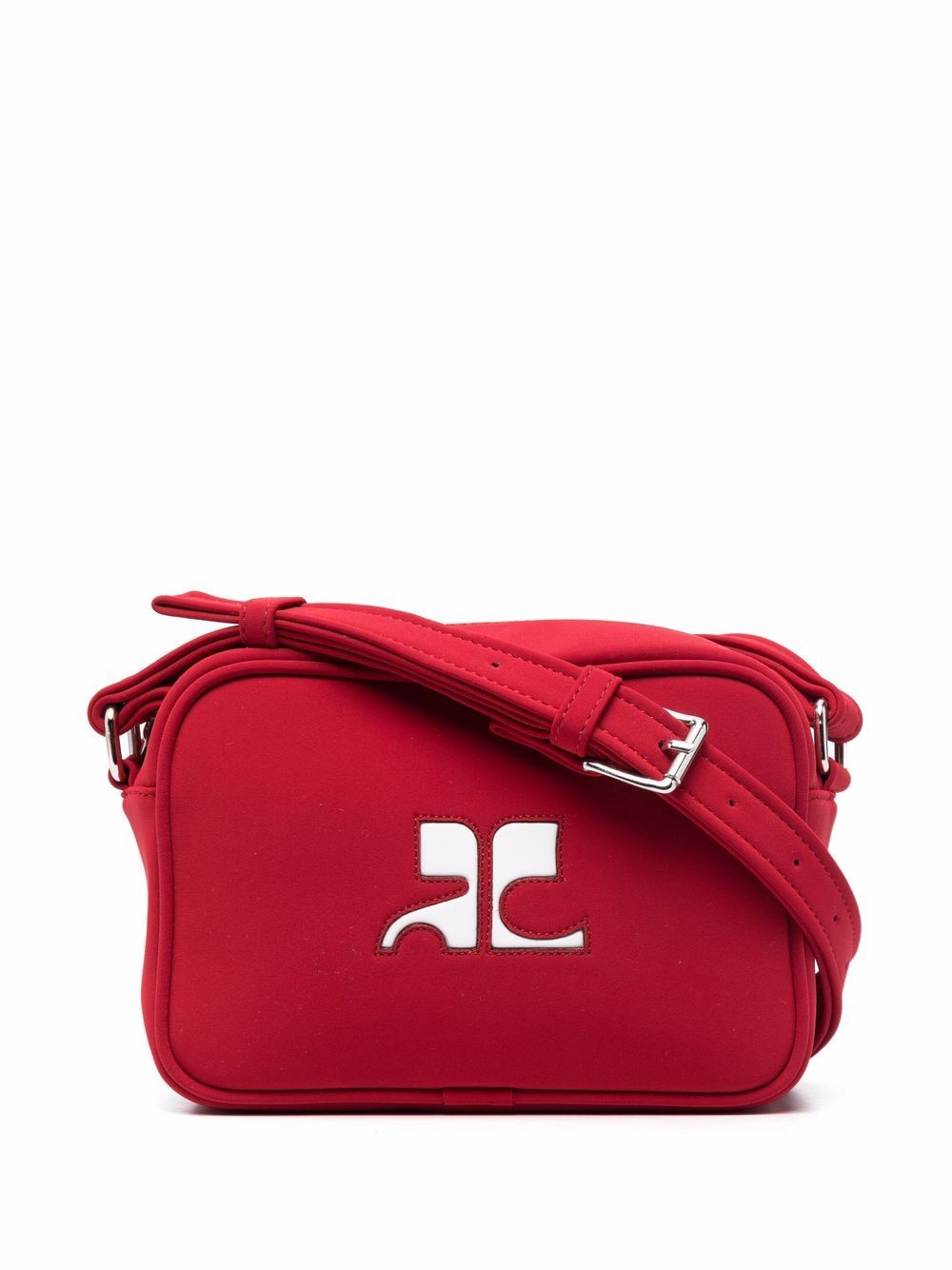 Image 1 of Courrèges logo-patch crossbody bag