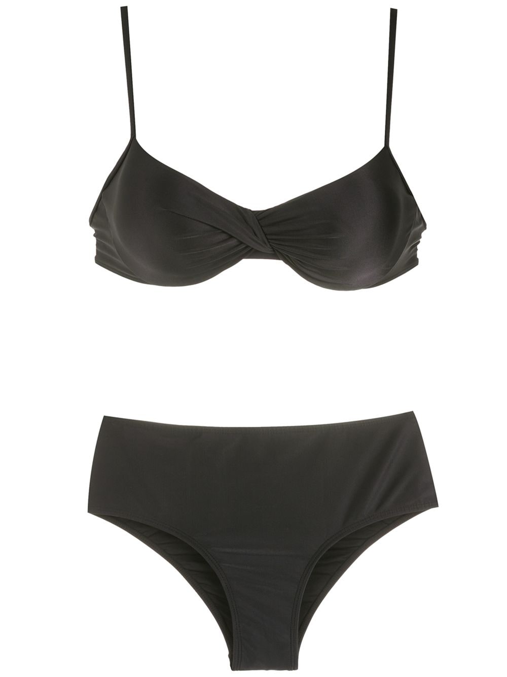 lygia & nanny bikini veronica à taille mi-haute - noir