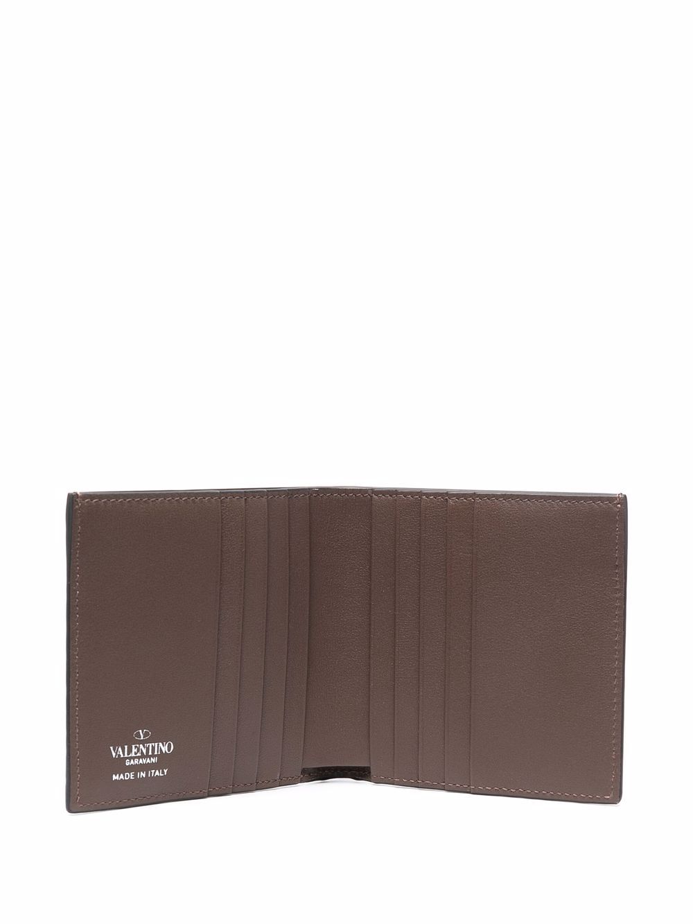 фото Valentino garavani logo croc-effect bi-fold wallet