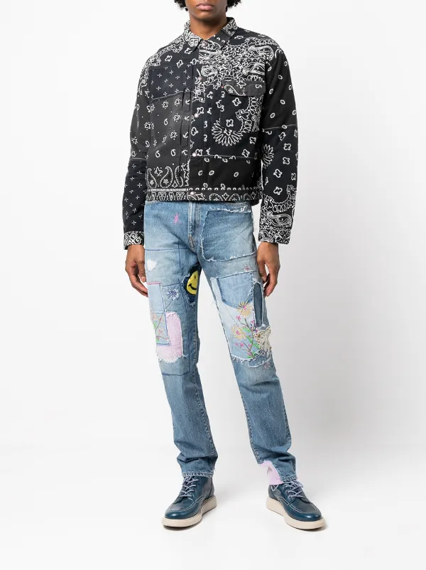 Shop Kapital reversible bandana flannel 