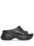 Balenciaga X Crocs perforated rubber slides - Black