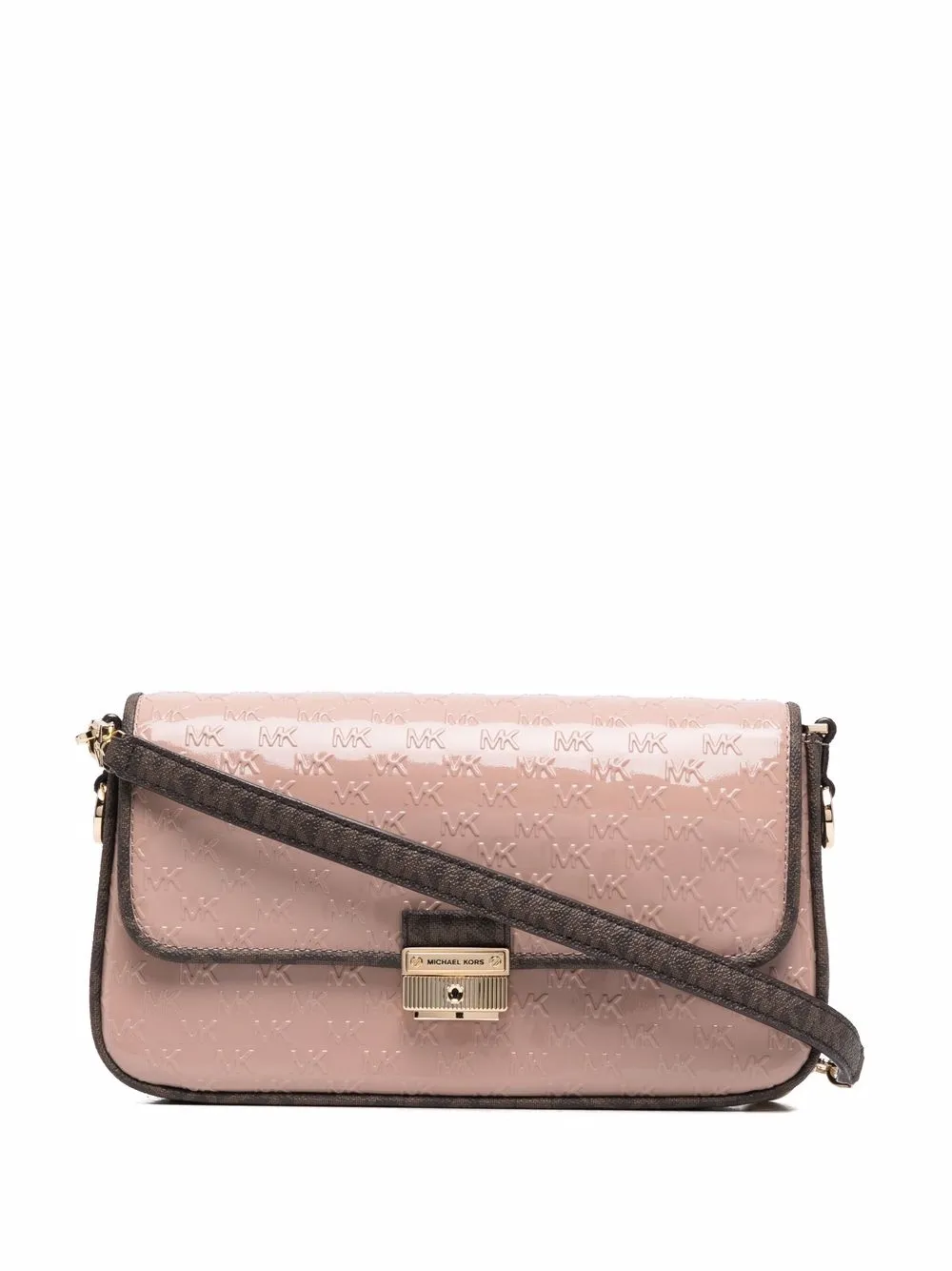 фото Michael kors collection лакированная сумка-тоут с тисненым логотипом