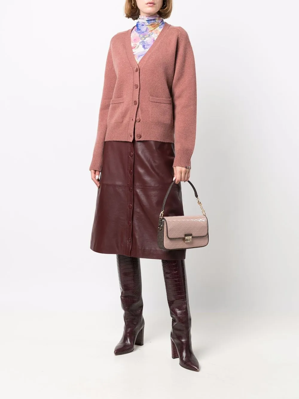 фото Michael kors collection лакированная сумка-тоут с тисненым логотипом