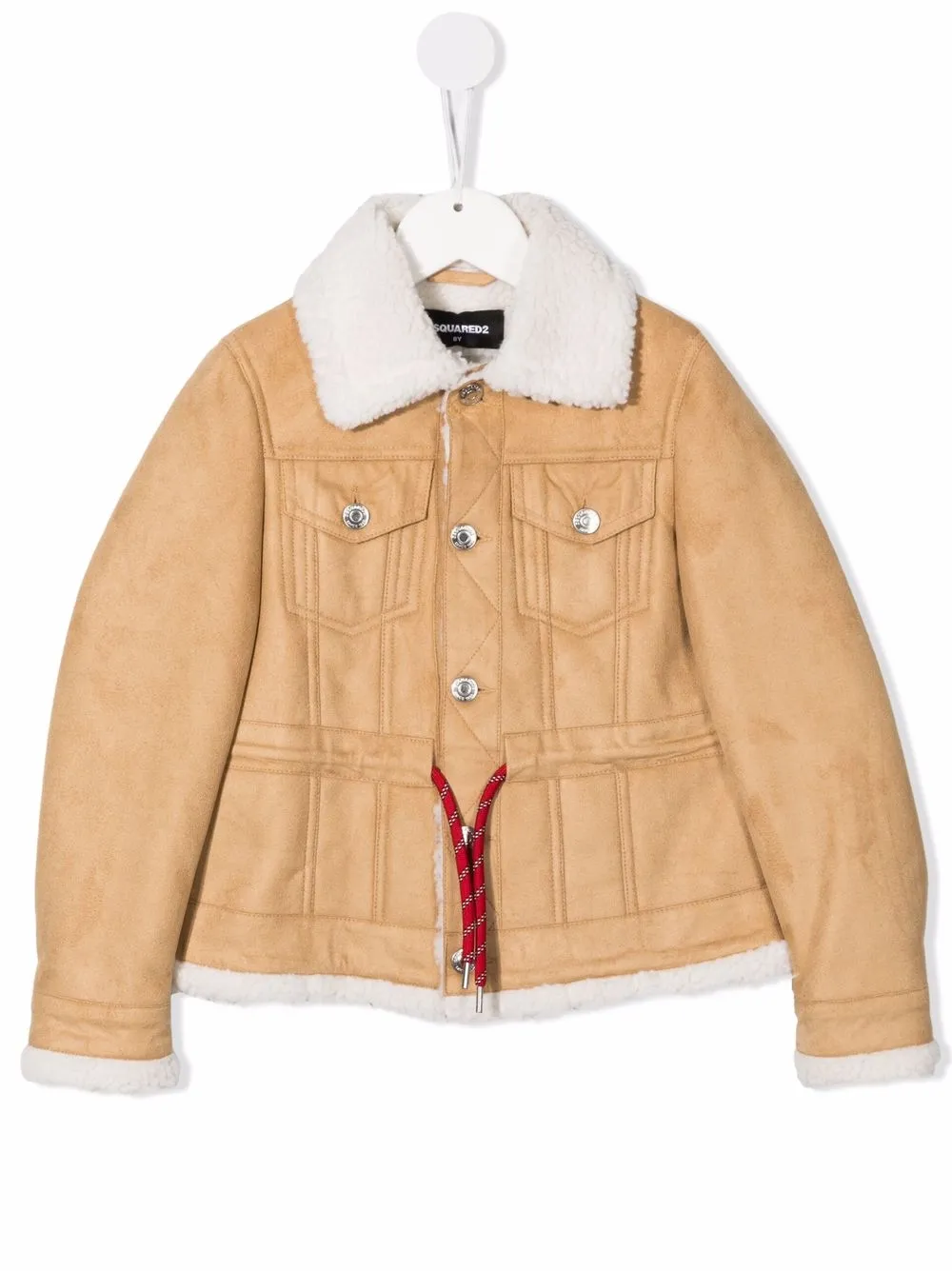 фото Dsquared2 kids куртка с овчиной