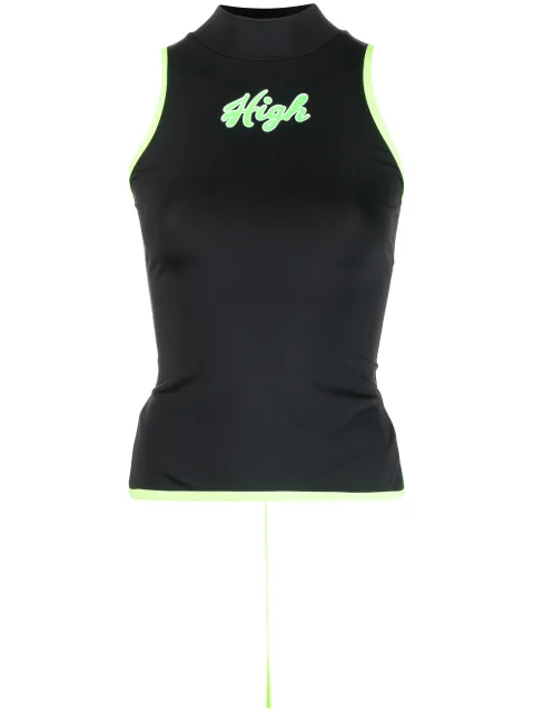 Natasha Zinko slogan-print open-back vest