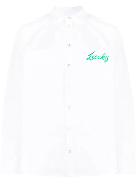 Natasha Zinko camisa con eslogan y botones